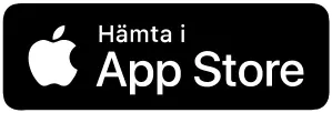 Bild av Apple App Store-logotypen med möjlighet att ladda ner vår game portal Spacebetween, kompatibel med Sip2play-muggen.